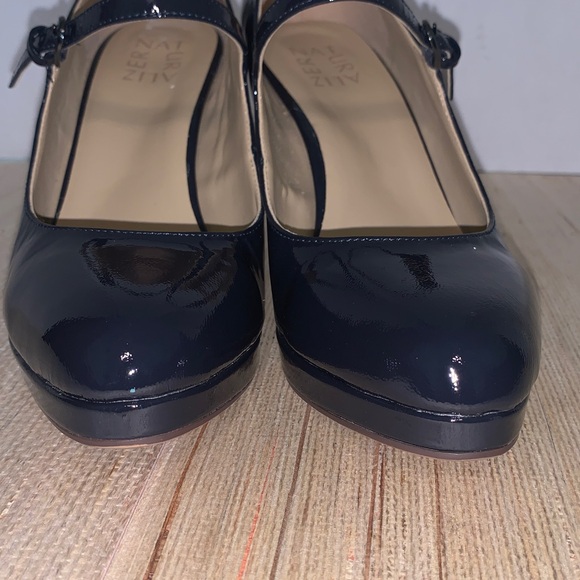 Naturalizer Women's 8.5 Leather Talissa Mary Janes Navy Blue Pump Career Office - Picture 13 of 14